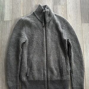 Banana Republic Grey Wool Zip Up